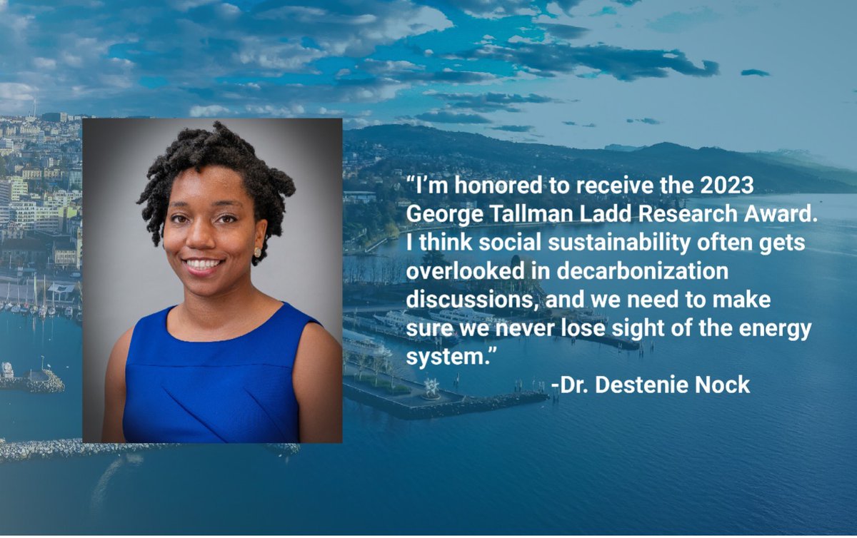 NEWS: Dr. @DestenieNock Wins 2023 George Tallman Ladd Research Award  

Visit our website for the full release 🔗 bit.ly/3PZNgZp   

$DESG #Sustainability #ClimateGoals #Research #Decarbonization #EnergyTransition <a href="/CarnegieMellon/">Carnegie Mellon University</a>