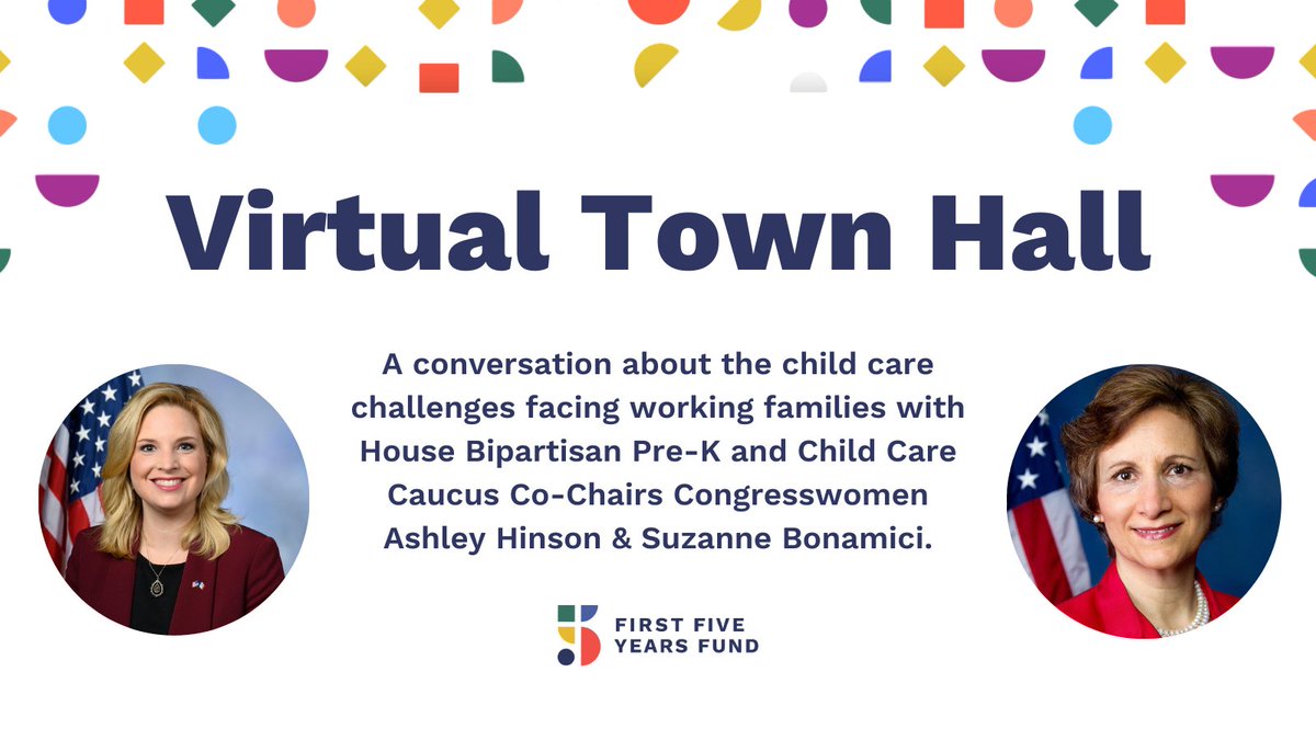 Looking forward to talking with <a href="/RepBonamici/">Suzanne Bonamici</a> and <a href="/RepAshleyHinson/">Ashley Hinson</a> tomorrow about their work as co-chairs of the bipartisan Child Care + PreK Caucus. (And you can join us at noon on 10/19 - RSVP here.) zoom.us/webinar/regist…