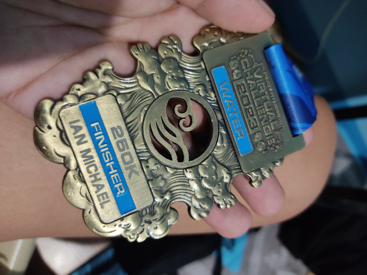 Miiico021's tweet photo. Virtual Water Challenge 2023
250k finisher ๐โโ๏ธ
thank you @pinoyfitness ๐
#pinoyfitness
#commitment
#pfatleta https://t.co/3nZNld6Se9