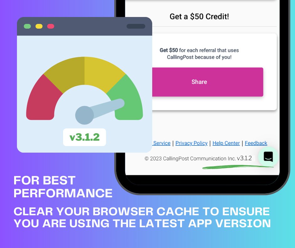 CallingPost's tweet image. @CallingPost released an update today!  Now is a great time to clear your app cache.  
#ClearCache #AppUpdate #TechNews #SoftwareUpdate #AppMaintenance #TechAdvice #TechUpdates #TechTips