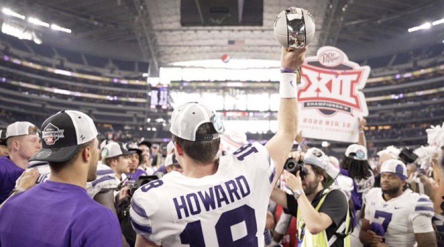EMAWCaleb's tweet photo. There’s a very real chance that Saturday is the last game Will Howard ever starts at Kansas State. If he comes out for the first drive, a standing ovation is in order, not groans. We have the reputation of being a great fan base, lets live up to that. https://t.co/14mUH8zXiZ