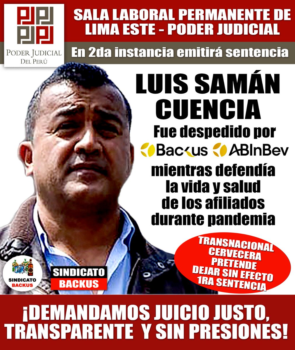 Sindicato Backus tweet media