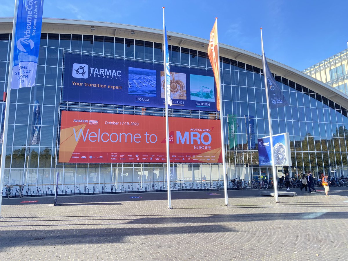 Beautiful sunny day in Amsterdam. Great to be at MRO Europe again this year. #MROE #exhibitionstands