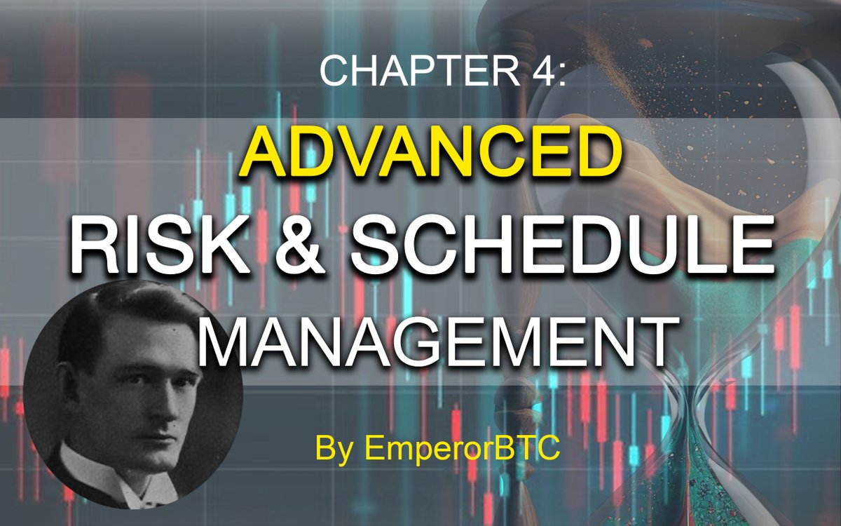 BITCOIN TRADING MASTER-CLASS🚨 Chapter 4- Advanced Risk and Schedule  Management. Master • Trade expectancy • Evolving R • Review utilisation.  Link- https://t.co/tA9Mm7knSK MUST READ IF YOU PLAN TO TRADE FULL TIME. RT