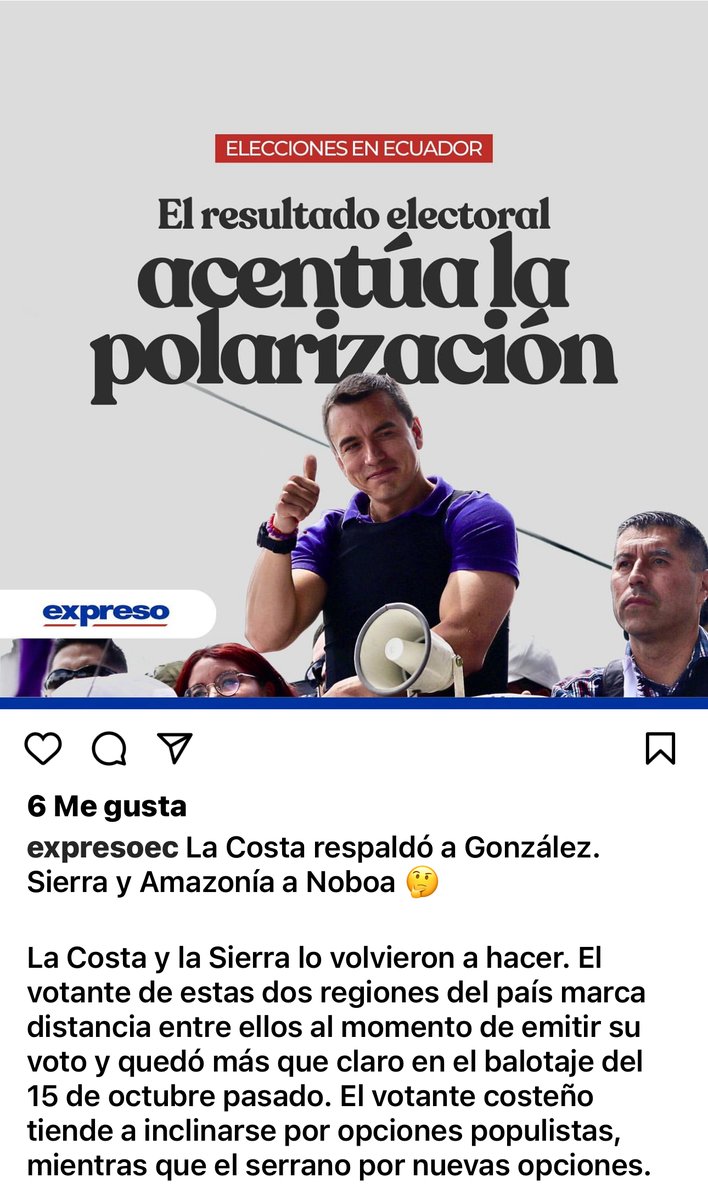 SomosSemillaEc's tweet photo. Ya ganó! Que le vaya bien , pero volvernos regionalistas es de idiotas. https://t.co/Udm2QXVQ58