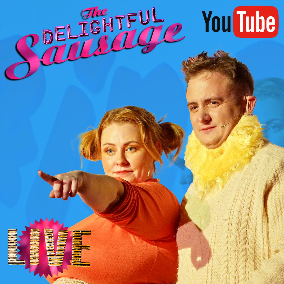 To celebrate the coronation, we're releasing our critically acclaimed show The Delightful Sausage: Ginster's Paradise on YouTube for FREE! Filmed in 4K, so you can see just how much make-up Chris is wearing (spoiler alert: bleeping loads). youtu.be/0KZCA0SbsJk?si…