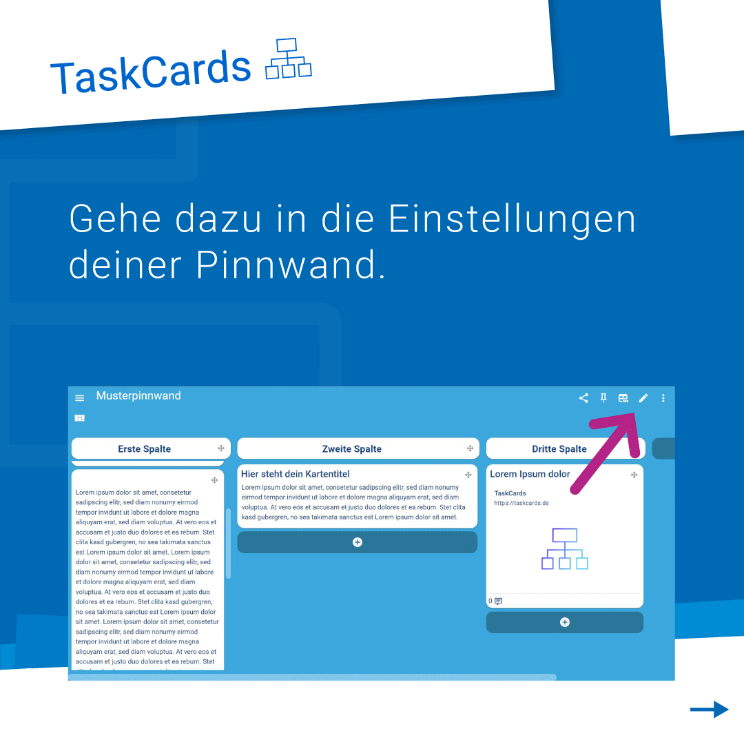 TaskCards_'s tweet photo. Du kannst die Spaltentitel in deiner #Pinnwand fixieren!

1. Gehe in die Einstellungen.
2. Navigiere zu „Darstellung“, klicke bei „Scrollen“ auf „Liste“.
3. Nun erscheint „Listen-Titel“. Dieser muss auf „Fixiert“ gestellt werden.

Link zum #Tutorial in der Bio!

#twlz #taskcards https://t.co/unaWfNl3Mh