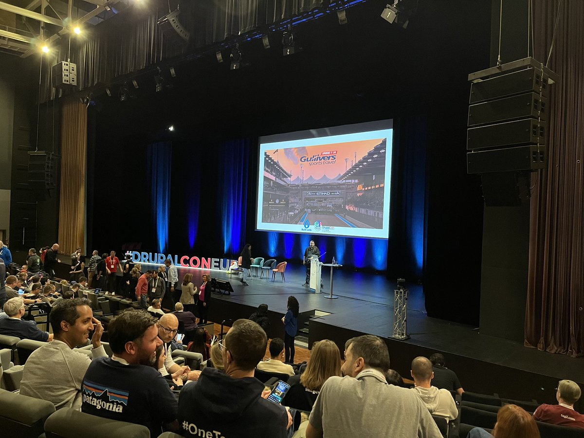 anotherjames's tweet image. Started the #drupalcon day with a sightseeing run … and then delighted to see a nod to our @computerminds work from the stage!