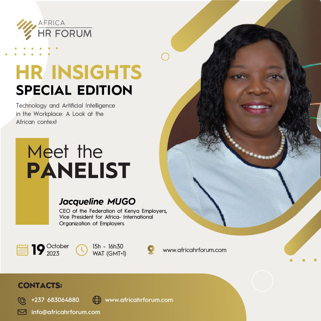 AfricaHRForum's tweet photo. An incredible lineup ! 

Join us this Thursday at 15H WAT GMT +1 for our HR Insights Series Special Edition  as we explore the fascinating topic on «Tech and AI in the workplace. A look at the African context » 🌍✨

🔗 https://t.co/hyQJFg7C19 

#Tech #Ai #HR #Africa https://t.co/Omrl1lGa8Q