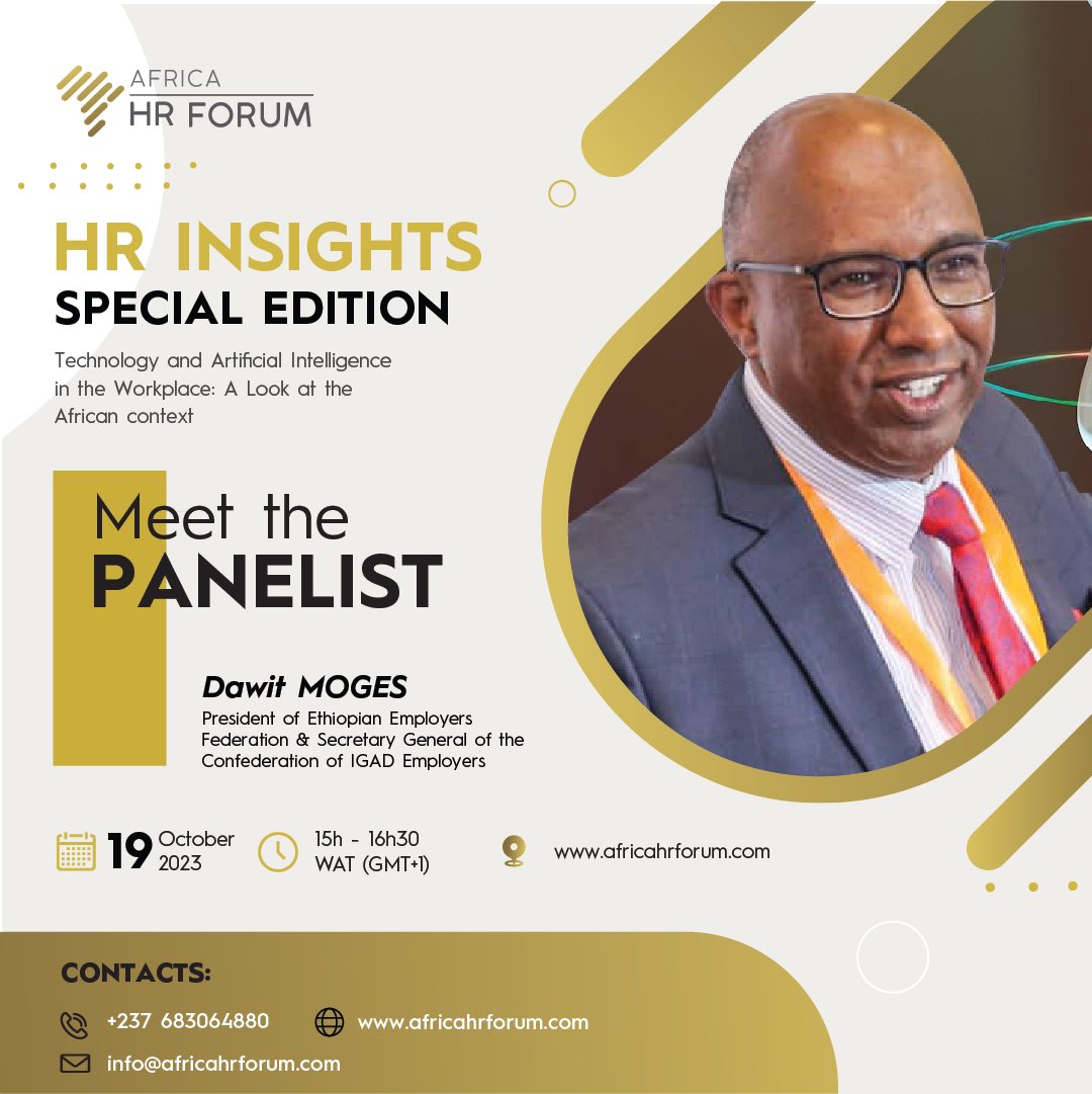 AfricaHRForum's tweet photo. An incredible lineup ! 

Join us this Thursday at 15H WAT GMT +1 for our HR Insights Series Special Edition  as we explore the fascinating topic on «Tech and AI in the workplace. A look at the African context » 🌍✨

🔗 https://t.co/hyQJFg7C19 

#Tech #Ai #HR #Africa https://t.co/Omrl1lGa8Q