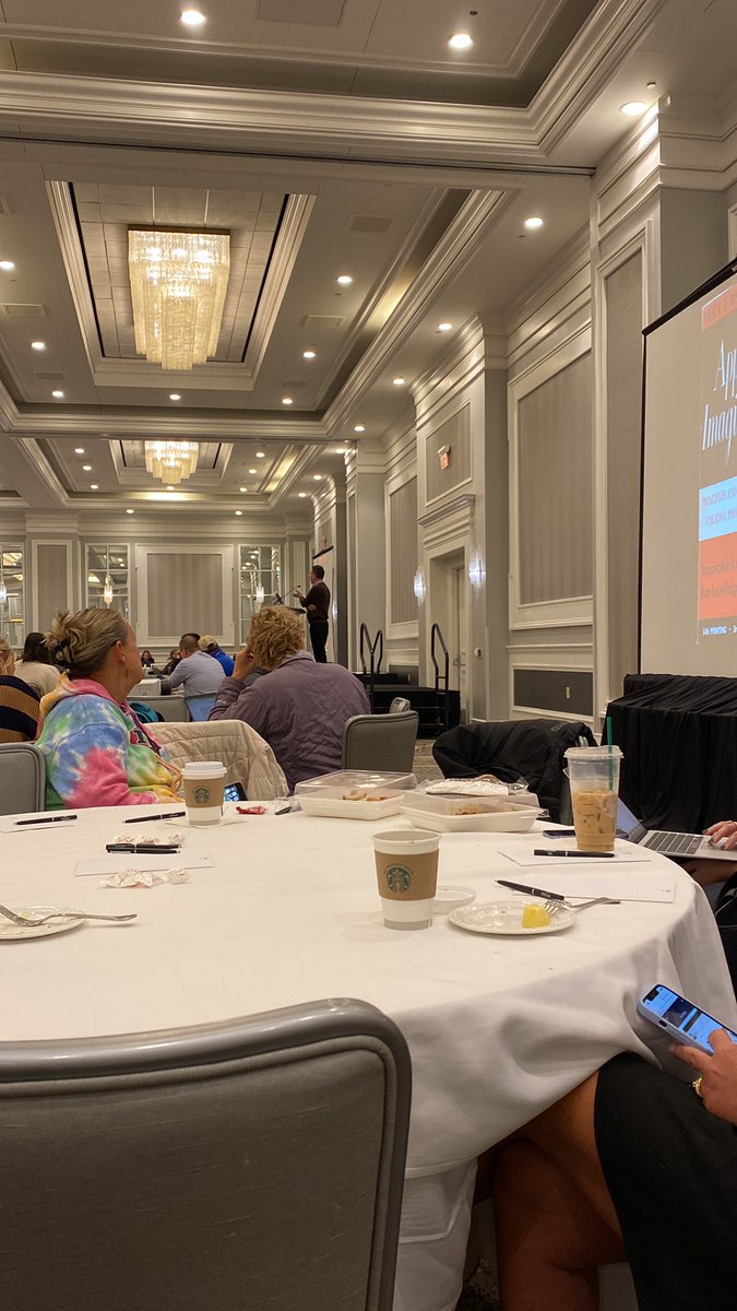 BGoodArtnGift's tweet photo. Love starting my day with some @brianhousand! We won’t talk about how unfortunate it is that my session follows his keynote 😩🤷‍♀️ #itllbeok 
#oagc2023 https://t.co/LfEgWrVy8V