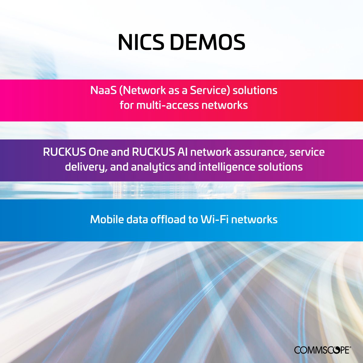 Want to see CommScope in action? Stop by booth #773 at SCTE and take a look at our products and solutions! Be sure to take a look at our demo schedule and catch an 'Ask an Expert' session by our Connectivity & Cable Solutions team! #CommScope #cabletecexpo