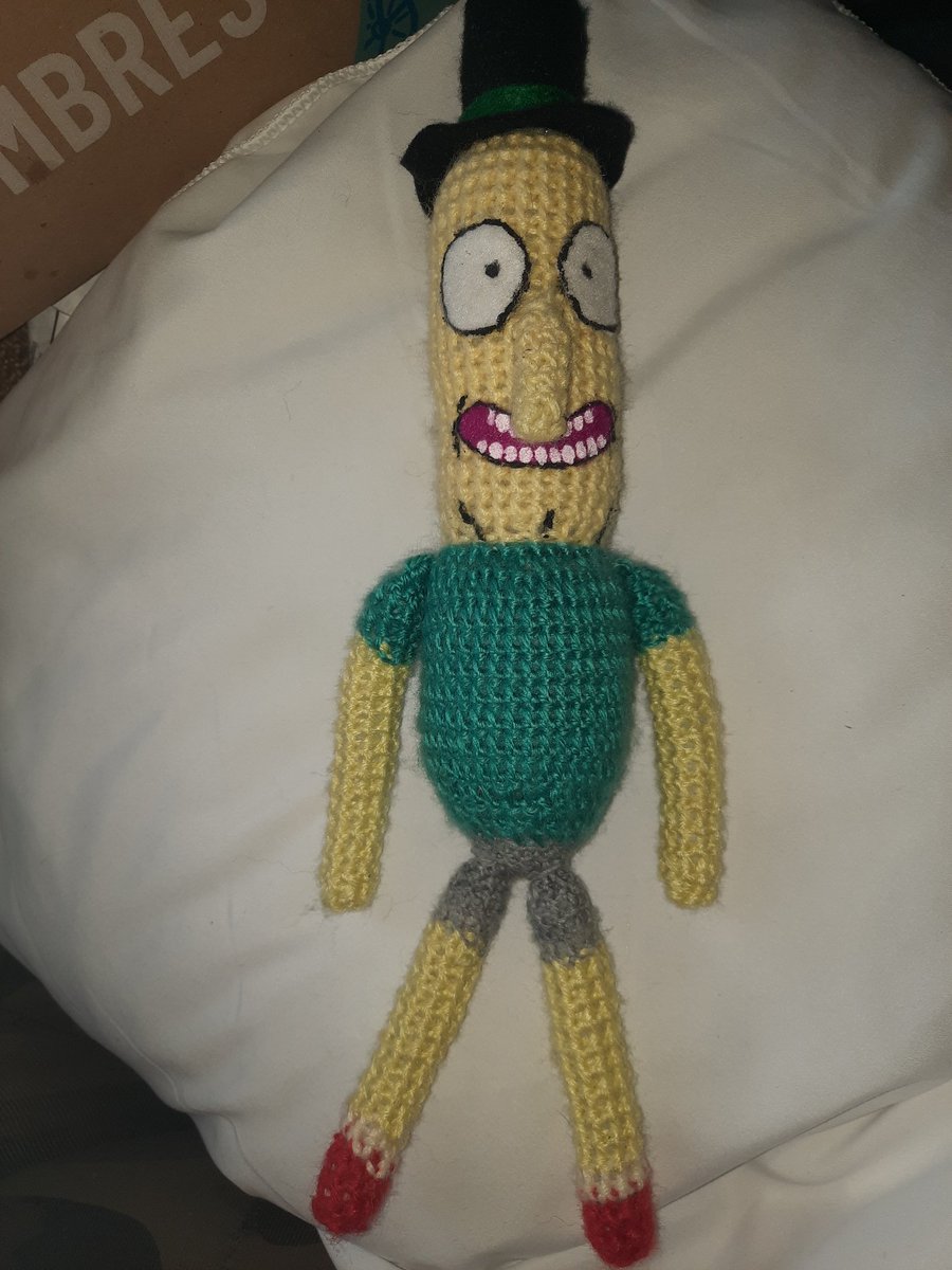 GM awesome people. Just watched the first episode of the new season, so I figured I would post Mr. Wayne Poopybutthole. What do you think? #mrpoopybutthole #wayne #RickAndMorty #rick #morty #scifi #animation #adult #cartoon #sitcom #adultswim #crochet #space #danharmon #comedy