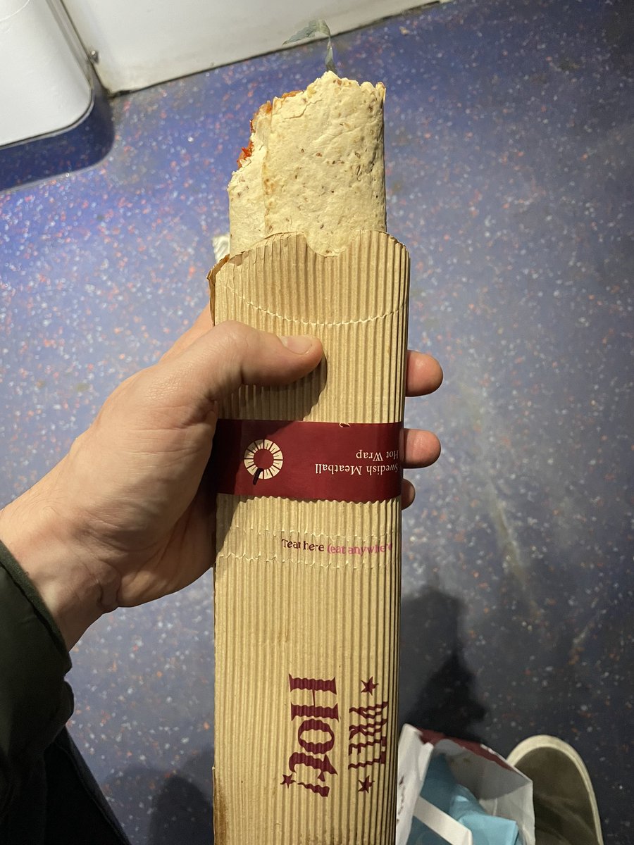 Hi @Pret - should there be plastic wrapping inside your meatball wrap? Probably not.