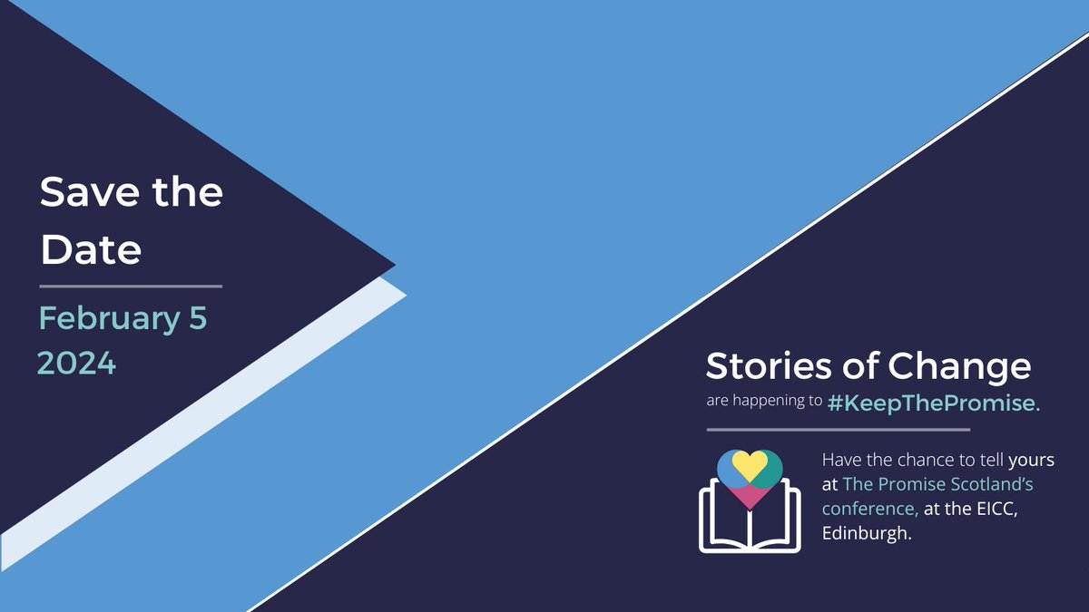 The Promise Scotland is hosting the Stories of Change conference on February 5, 2024. This conference is an opportunity to tell your story and for Scotland to continue to listen and learn. Save the date and look out for more information to come: eventbrite.co.uk/e/stories-of-c…