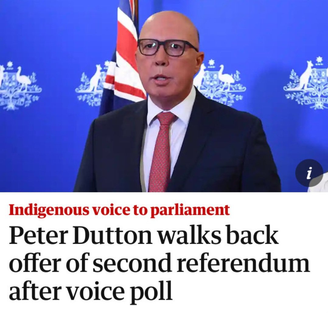 Is anyone surprised that Dutton calls his press conferences to make his mean spirited announcements with the Aboriginal Flag and the Torres Strait Island Flag deliberately absent? He truly is a despicable piece of work. #Referendum2023 #Referendum