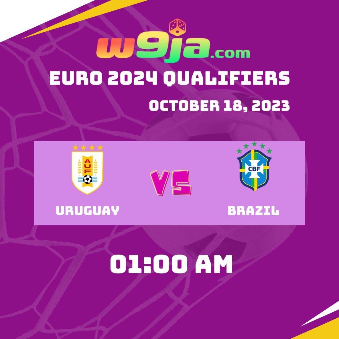 Uruguay vs. Brazil: Epic rivalry, EURO 2024 Qualifiers. 
Check odds, predictions, and tips. 
#FootballShowdown #Uruguay #Brazil