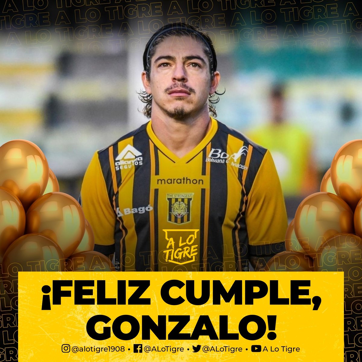 🐯🥳 ¡FELIZ CUMPLE, GONZALO! 🎂🐯

<a href="/gonzacastillo44/">Gonzalo Castillo</a> te deseamos un año lleno de éxitos en tu vida y que todo el esfuerzo y sacrificio que haces sea recompensado con esta camiseta. 💛🖤

#ALoTigre