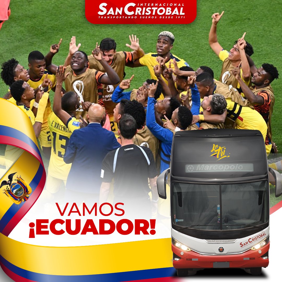 sancristobalec's tweet photo. "¡Unidos por La Tri! 🚌⚽ https://t.co/m5TDCcP9ky