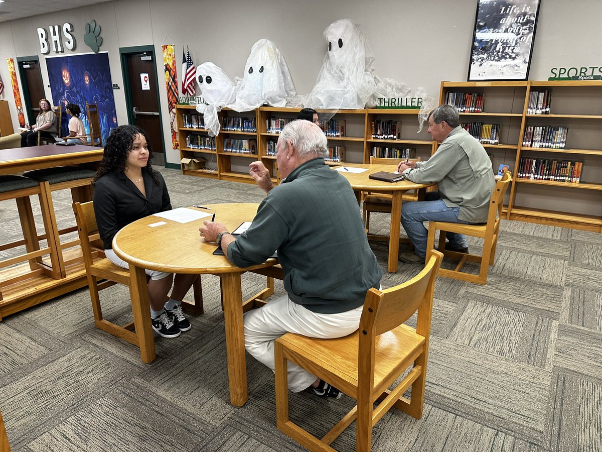 Amazing community &amp; college readiness experience! Brenham Game Changers &amp; <a href="/SamHoustonState/">Sam Houston State</a> teamed up w/ <a href="/BrenhamHSAVID/">BHS AVID</a> to provide mock interviews between our AVID Ss &amp; the top business leaders in Brenham. We perfected our interview skills &amp; made lasting connections! <a href="/BrenhamISD/">Brenham ISD</a>