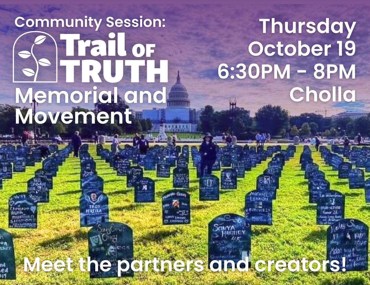 We took our annual Trail of Truth event &amp; movement national! We're creating the image and narrative for the overdose epidemic. Come to our community session at <a href="/ReformConf/">Reform Conference</a> to learn more.

And paint a tombstone for your loved one for the National Memorial Cemetery. #Reform23