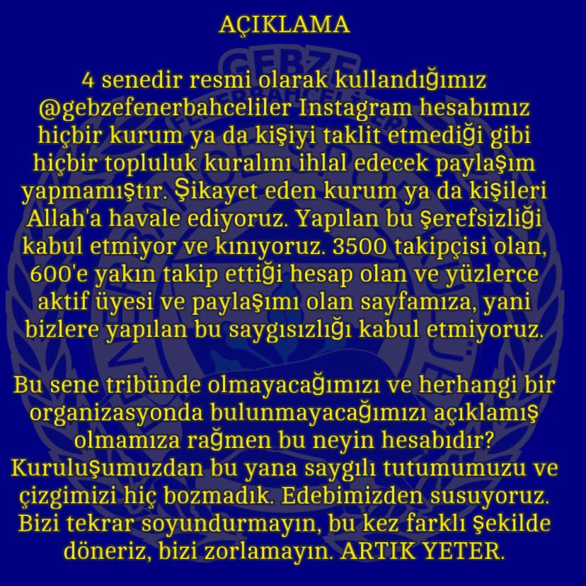 Gebze Fenerbahçeliler ailesi💛💙