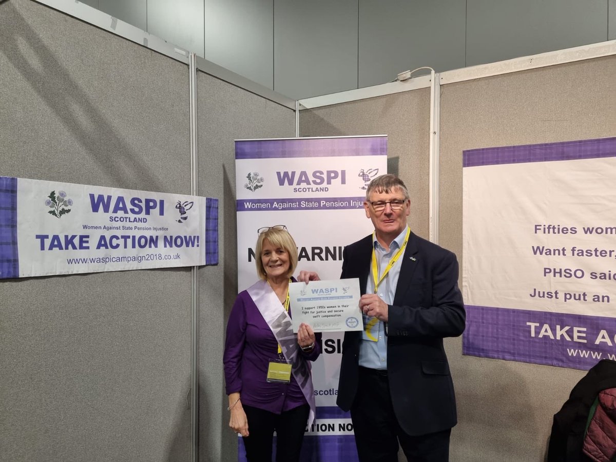 Thank you ⁦<a href="/CStevensonSNP/">Collette Stevenson MSP</a>⁩ ⁦<a href="/PeterGrantMP/">Peter Grant SNP</a>⁩ for supporting #WASPI <a href="/theSNP/">The SNP</a> conference <a href="/AberShireGroup/">Aberdeen & Aberdeenshire Group</a> 
<a href="/ScottishWaspi/">Scottish_WASPI</a> 
<a href="/WASPI_Campaign/">#WASPI Campaign</a> 
<a href="/WASPI_2018/">WASPI_2018</a>
<a href="/daz1303/">Daz53</a> 
<a href="/de_spon/">Debbie de Spon</a> 
<a href="/enajeco/">Jane Cowley</a> 
<a href="/Waspiwlothian/">Waspiwestlothian</a> 
<a href="/WardySusie/">Susan Ward</a> 
<a href="/JanetBLACKMAN10/">Janet BLACKMAN</a> 
waspiscotland.uk