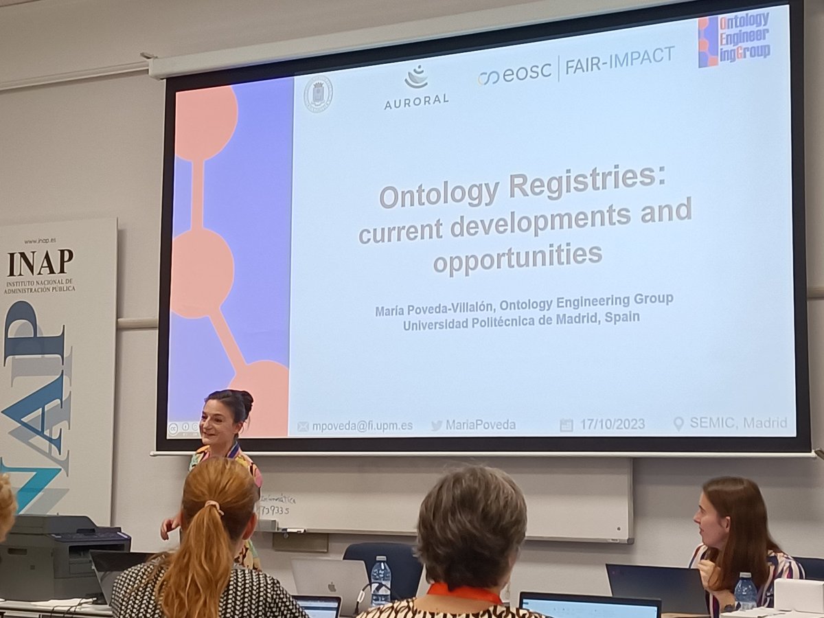 Oscar Corcho (@ocorcho) on Twitter photo Now <a href="/MariaPovedaV/">María Poveda</a> from <a href="/oeg_upm/">OEG UPM</a> presenting at the #SEMIC2023 workshop on EU wide registries. Now <a href="/MariaPovedaV/">María Poveda</a> from <a href="/oeg_upm/">OEG UPM</a> presenting at the #SEMIC2023 workshop on EU wide registries.