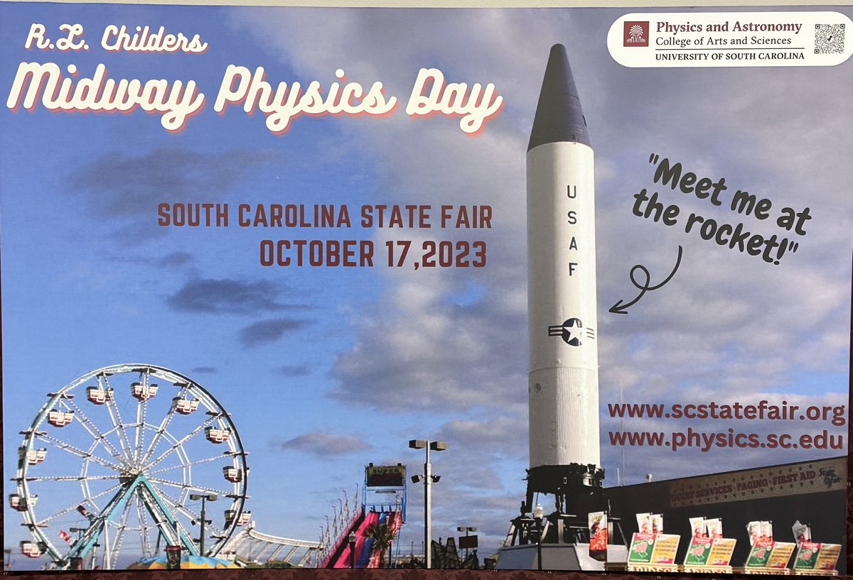 UofSCPhysics's tweet photo. TODAY!!! https://t.co/fNLDn0JTh3