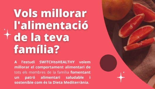 Eurecat_news's tweet photo. [Busquem voluntaris!] La unitat de #Nutrició i Salut d’#Eurecat busca famílies amb un fill/a entre I2 i 4rt de primària i un adolescent entre 5è i 3er ESO per un estudi per millorar els hàbits saludables #DietaMediterrània @SWITCHtoHEALTH1

https://t.co/cxei3KUQFr https://t.co/8yBg14JOOF