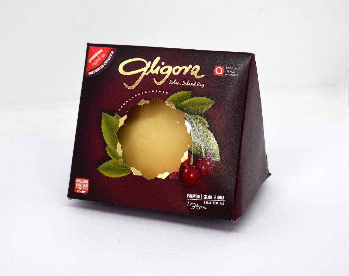 GligoraCheese's tweet photo. Cheese Žigljen matured in the pomace of Marasca cherry. https://t.co/W05XQm2N5e