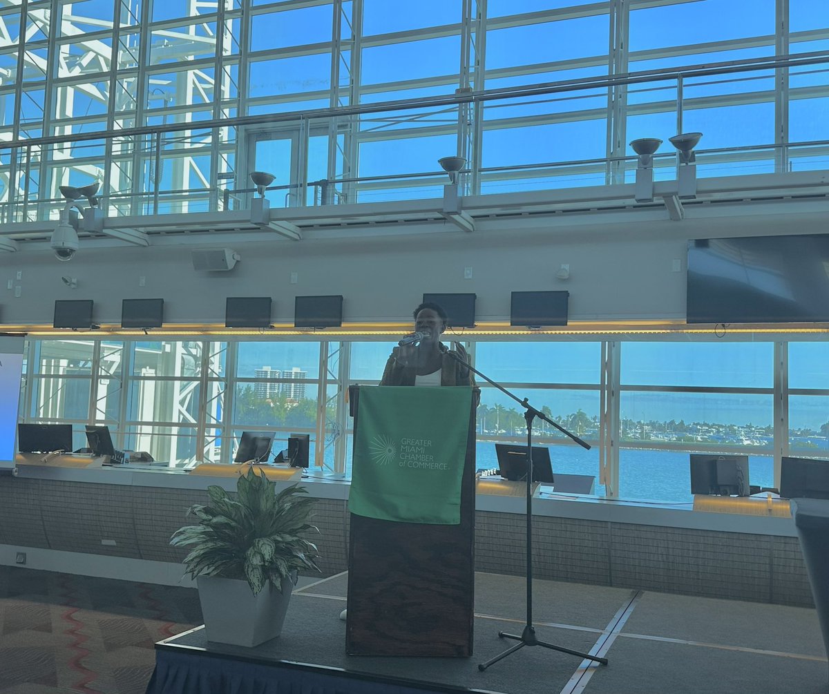 Alfred Sanchez (@alfredsanchez58) on Twitter photo This morning at <a href="/PortMiami/">PortMiami</a> the <a href="/MiamiChamber/">Miami Chamber</a> is discussing #ClimateTech.
<a href="/LABuchananESQ/">Leigh-Ann Buchanan</a> urges us to transition from seeing #climatechange as a threat to seeing it as an #opportunity. There is actually a profit in it. Resilient solutions has attracted $4.1B investments! This morning at <a href="/PortMiami/">PortMiami</a> the <a href="/MiamiChamber/">Miami Chamber</a> is discussing #ClimateTech.
<a href="/LABuchananESQ/">Leigh-Ann Buchanan</a> urges us to transition from seeing #climatechange as a threat to seeing it as an #opportunity. There is actually a profit in it. Resilient solutions has attracted $4.1B investments!