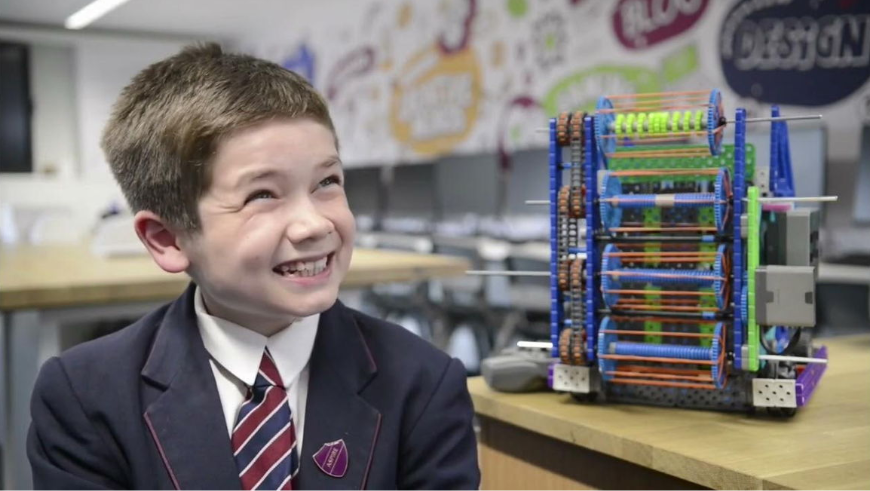 VEXRoboticsUK's tweet photo. We are sending huge congratulations to the incredible Freddie Sweetman from @ArnoldLodgeNews! 🙌

He was awarded the Outstanding Pupil: Age 5 - 11 Excellence Award at the @DTAssoc awards for his work with VEX IQ 🎉

Take a look at his acceptance video 👉 https://t.co/wRJARFrO7B https://t.co/YMnDyGMi5Y