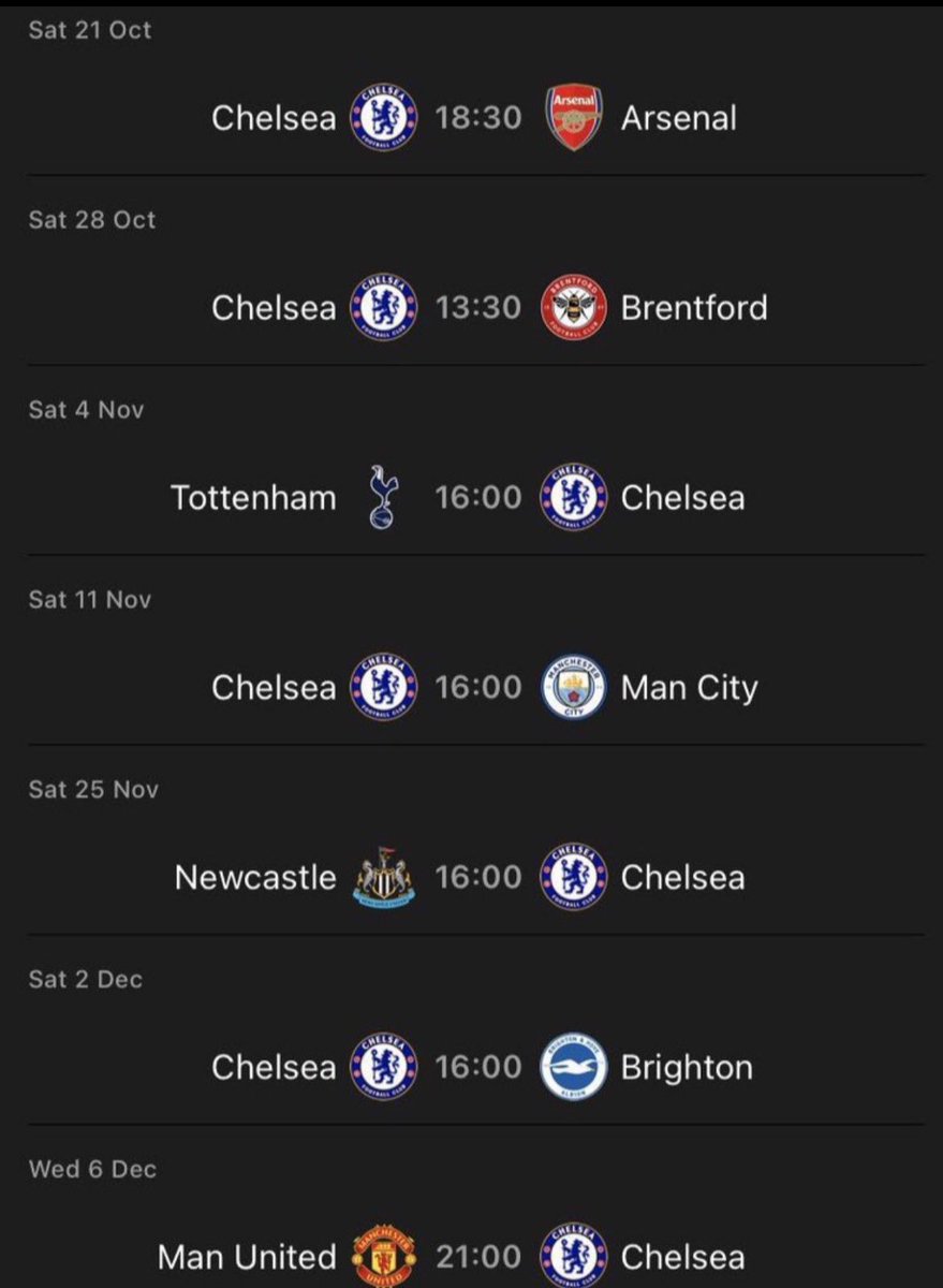 To all Chelsea fans,I hope you are enjoying the break? Because Saturday marks  a new era. #toughtimes 😂😂