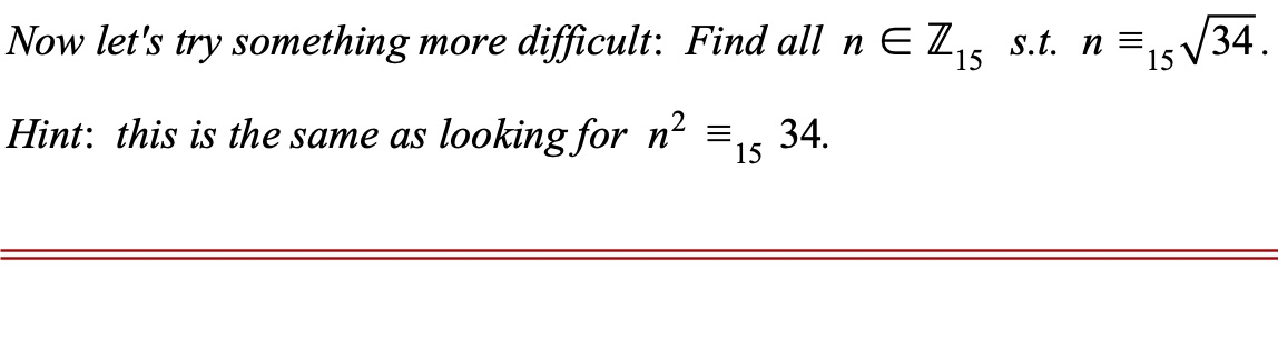 USDescartes's tweet image. #POTD #Math #ModularArithmetic 
Problem of the Day!

Here&apos;s the followup modular arithmetic problem to yesterday&apos;s. If you&apos;re not already familiar with these, it&apos;s time to get your learn on! 

Extra Hint: there are more than two answers!