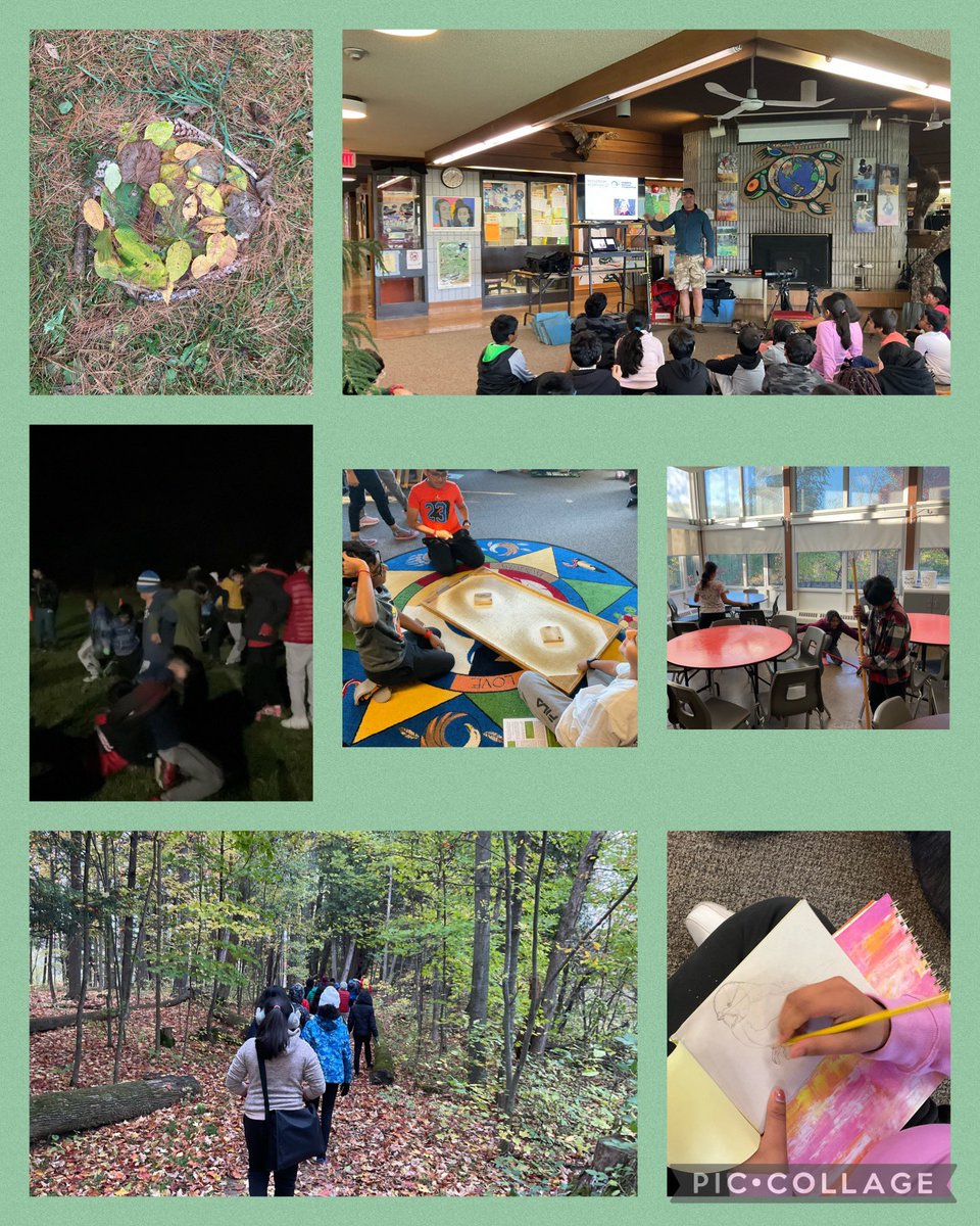 Spending our time learning together @EOEC_TDSB. Nature journaling and getting ready to take photos for @RBondarFdn @EcoSchoolsTDSB @EcoSchoolsCAN . But also having so much fun indoors and outside…nighttime recreational games!@WoburnJunior