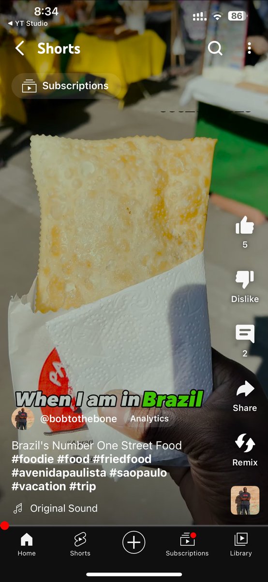 BLeavellB's tweet photo. Brazil’s number one street food 😋 #foodie #food #friedfood #avenidapaulista #saopaulo #vacation #trip
https://t.co/QCdmLB3CjE https://t.co/2mIKOuLg44