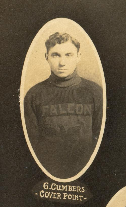WpgFalcons's tweet photo. #OTD in 1892 George Ernest Cumbers was born in Moosomin, Saskatchewan. He would play hockey for the Winnipeg Falcons before the First World War but was sadly #KIA on 28 March 1918 and thus was not part of the 1920 Olympic Champion team. @MBHHOF  https://t.co/C0Lxty4ypt https://t.co/hTJFfuLSB3