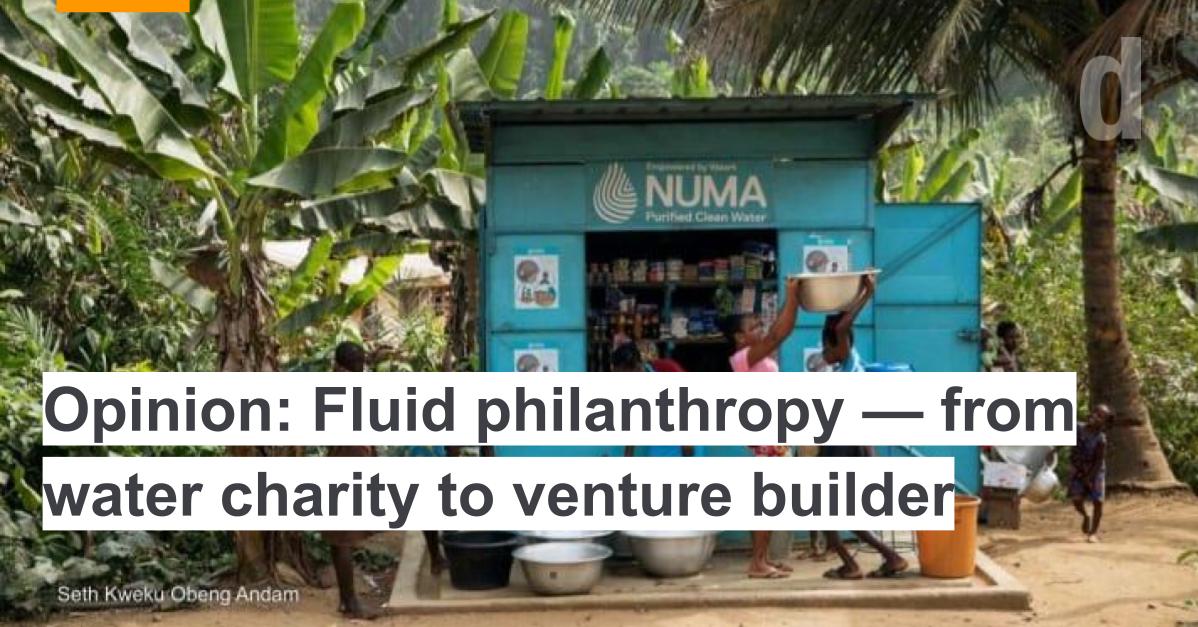 devex's tweet photo. Evolving from a nonprofit into a venture builder, scaling profitable, safe water businesses in Africa, and pairing philanthropy with entrepreneurship, Water4 is making waves in social impact and innovation: https://t.co/v7mA7d4qi9
#Sponsored by @Water4 #water4 #globalhealth