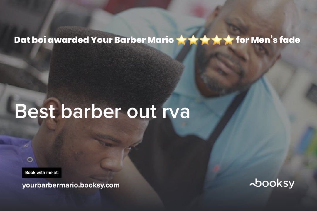 COME SEE YOUR BARBER!
8030 W. Broad St. Henrico Va. 23294 suite 104
Call me at 804-253-2368 or Book your appointment! 
Yourbarbermario.booksy.com
book.thecut.co/yourbarbermario
#barber #barbers #barbershop #barbershops #rva #rvabusiness #richmondbarbers #richmondva #yourbarbermario