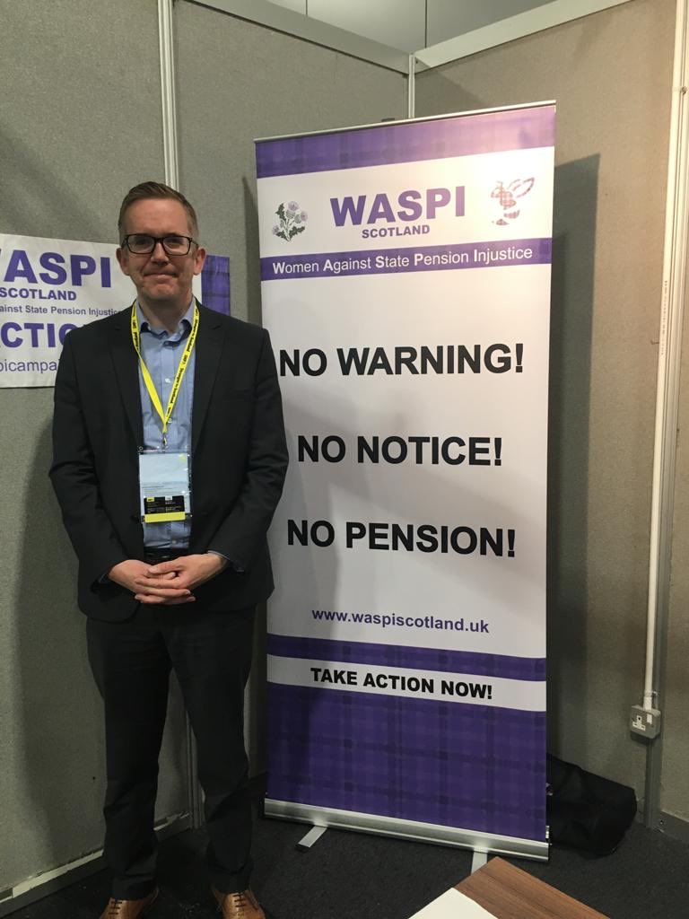 Thank you ⁦<a href="/Stuart_McDonald/">Stuart McDonald</a>⁩ for supporting #WASPI <a href="/theSNP/">The SNP</a> conference <a href="/AberShireGroup/">Aberdeen & Aberdeenshire Group</a> 
<a href="/ScottishWaspi/">Scottish_WASPI</a> 
<a href="/WASPI_Campaign/">#WASPI Campaign</a> 
<a href="/WASPI_2018/">WASPI_2018</a>
<a href="/daz1303/">Daz53</a> 
<a href="/de_spon/">Debbie de Spon</a> 
<a href="/enajeco/">Jane Cowley</a> 
<a href="/Waspiwlothian/">Waspiwestlothian</a> ⁦<a href="/solent_waspi/">Solent WASPI</a>⁩ ⁦<a href="/ormy27/">Ormy 27 💙</a>⁩
<a href="/WardySusie/">Susan Ward</a> 
<a href="/JanetBLACKMAN10/">Janet BLACKMAN</a> 
waspiscotland.uk
