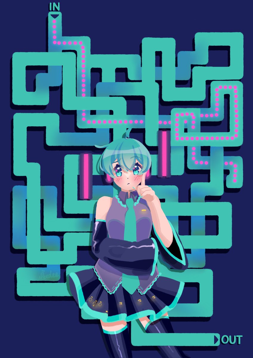 初音ミク「Where do we go from here? #初音ミク 」|peedee(ピディ)のイラスト