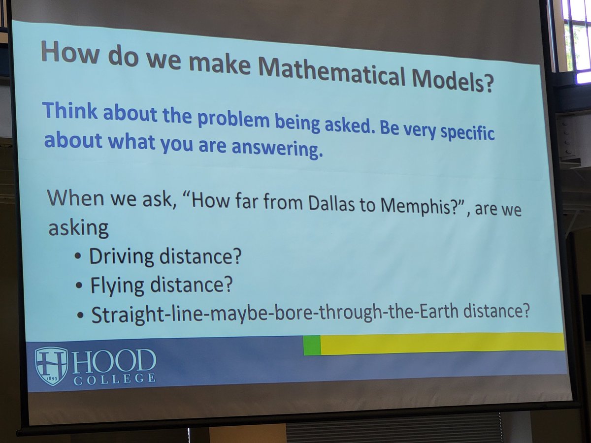 SSislerFCPSmath's tweet photo. Love the focus for #SKDay on mathematical modeling.  @mathwendi #fcpssecmath https://t.co/ioylui2BBV