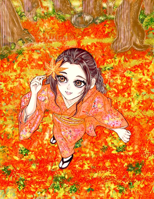 「秋 和服」のTwitter画像/イラスト(新着)