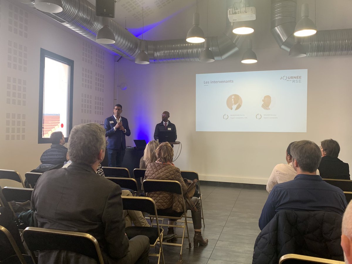 #journeeRSE En direct de l’atelier sur les indicateurs sociaux fiables avec Karim Bangoura et Nicolas Major