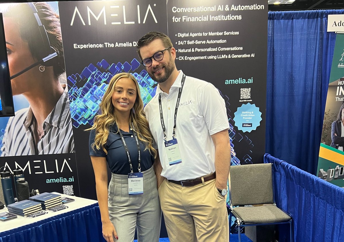TheAmeliaAI's tweet image. After a great first day at Jack Henry Connect 2023, we&apos;re gearing up for another exciting day ahead! Stop by booth #237 today to learn why Amelia is a top Conversational AI provider for financial institutions. Click here for more event details: hubs.li/Q025MX5F0 #JHConnect