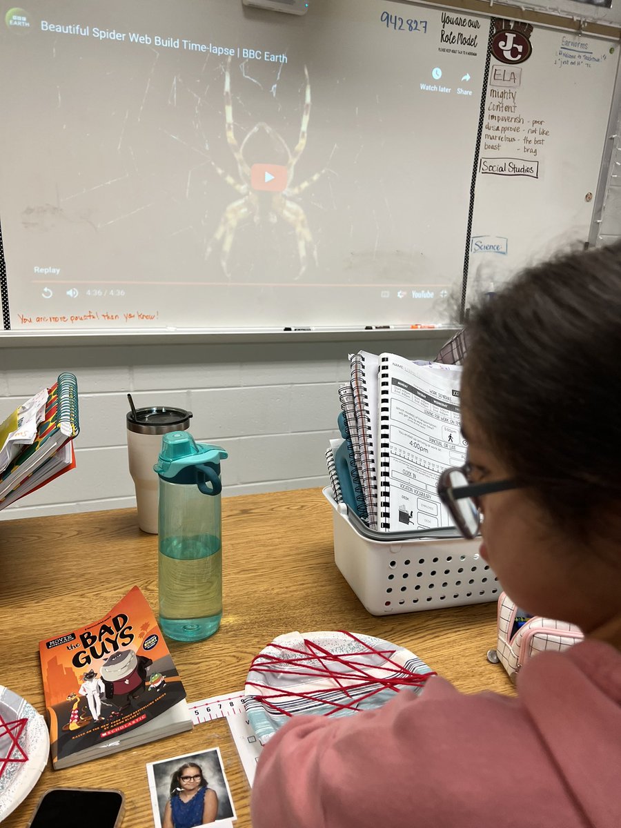 Bringing a lesson to life. When you read the myth Arachne and Athena… you look at weavings and spider weaving.  Bringing ELA, science and “spider season” together. <a href="/FCS_SEC/">FCS SEC</a> <a href="/TeachTown/">TeachTown</a> @LeadGladiator