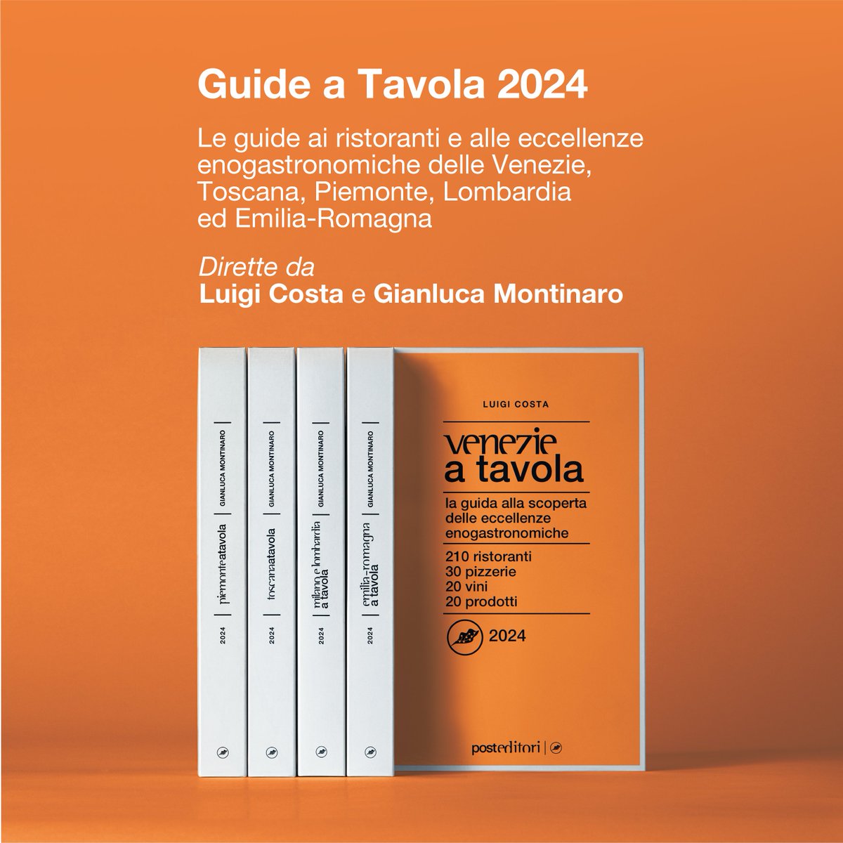 🔈 Sono in uscita le Guide a Tavola di #Venezie (e Istria), #Milano e #Lombardia, #EmiliaRomagna, #Toscana e #Piemonte con le recensioni a 700 ristoranti, 160 pizzerie e 375 tra vini e prodotti.   

👉Acquistale su posteditori.it/guide-a-tavola