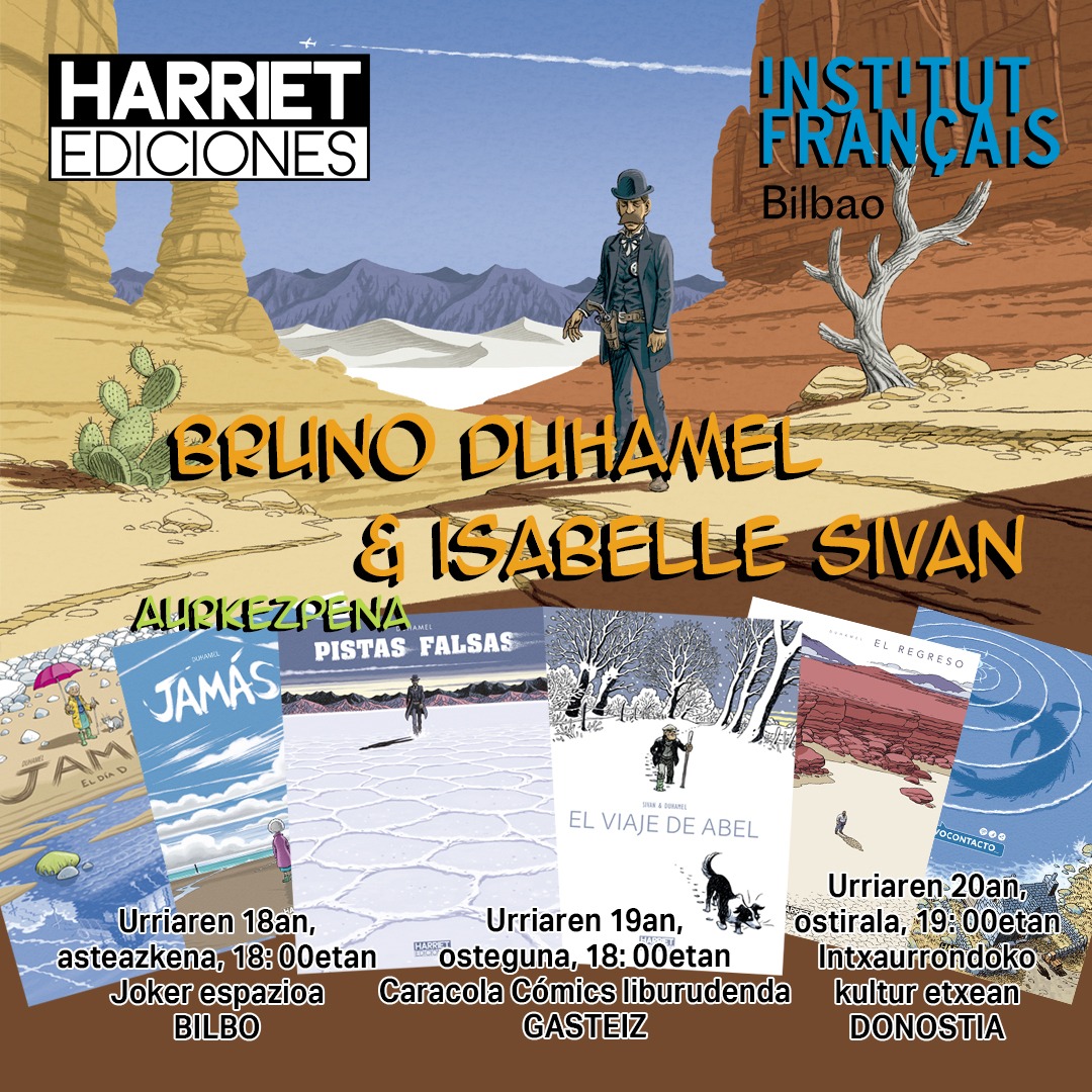 komikipedia's tweet image. Bruno Duhamel eta Isabelle Sivan 
Komikigileak Euskal Herrian.
komikipedia.eus/index.php?titl… 
#komikia #comic #HarrietEdiciones