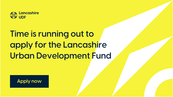 Are you planning the refurbishment or repurposing of older industrial buildings in Lancashire?

You may be eligible for funds via The Lancashire Urban Development Fund.

Eligible developers must apply by 1st Nov 2023. 
lancashireudf.co.uk
<a href="/LancsUDF/">Lancashire Urban Development Fund</a>